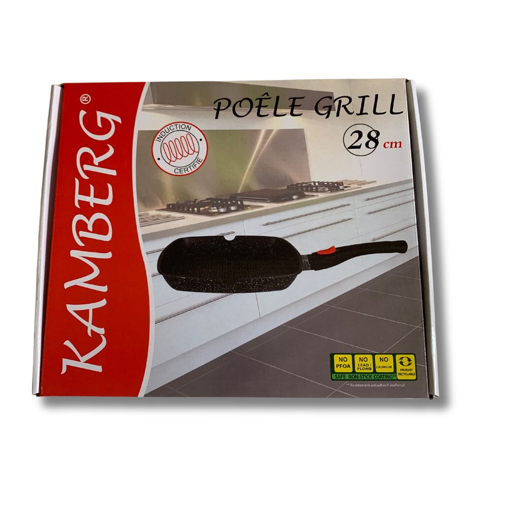 Poêle grill revêtement pierre