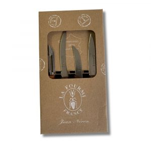 Boîte set couteaux manches bois