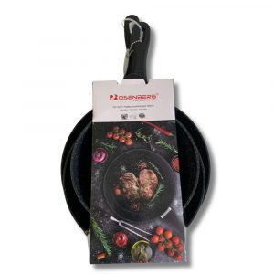 Set 3 poêles revêtement en pierre