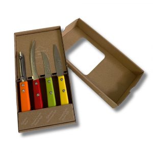 Set couteaux manches colorés